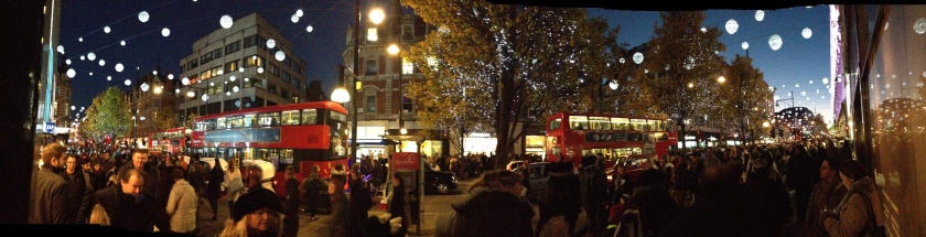 Panoramic view of Oxford Street